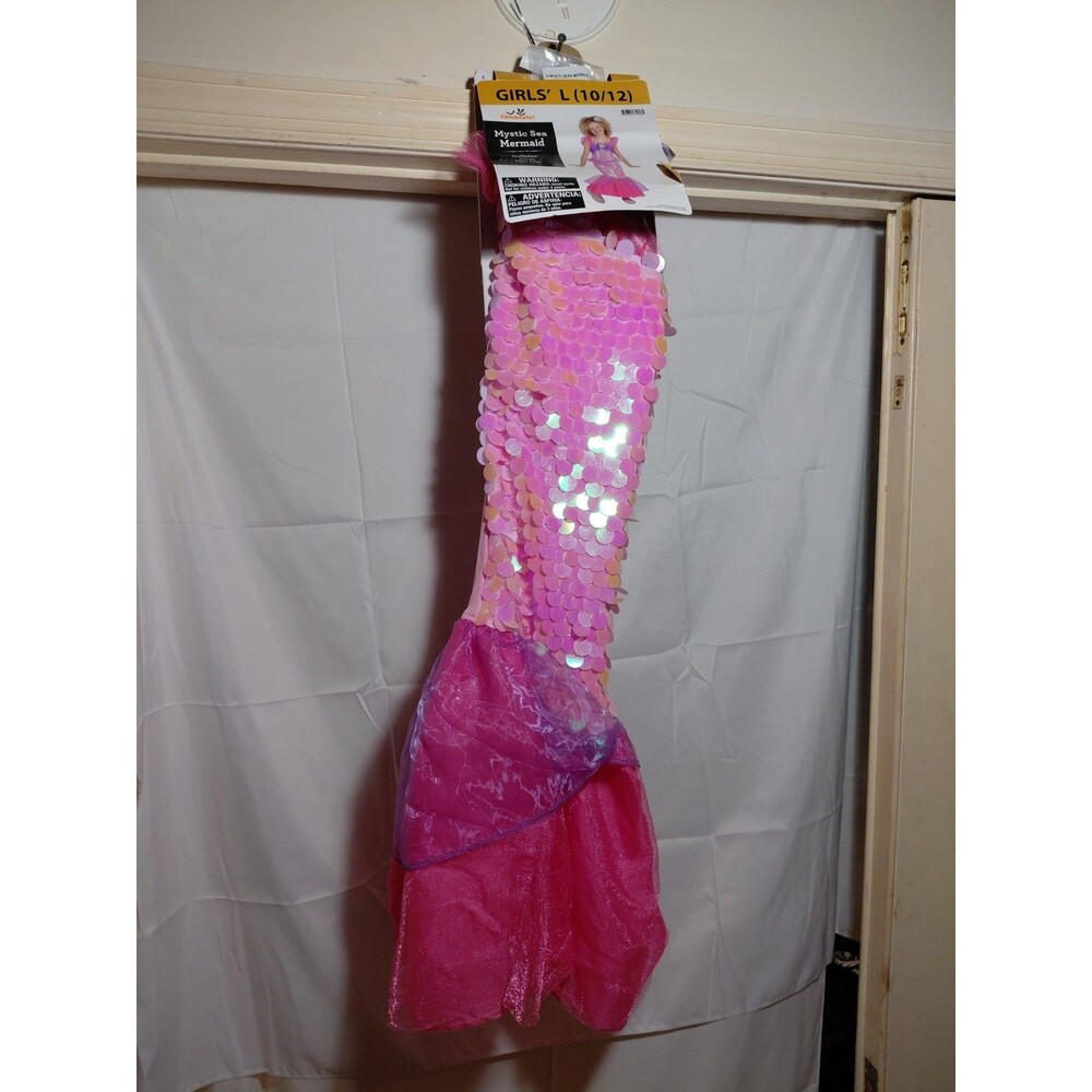 Mystic Sea Mermaid Girls Halloween Costume Size L 10/12 NEW